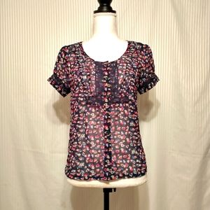 American Eagle Mesh Blouse Top size S